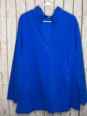 LANDS' END BLUE QUARTER ZIP SWEATER SIZE 3X